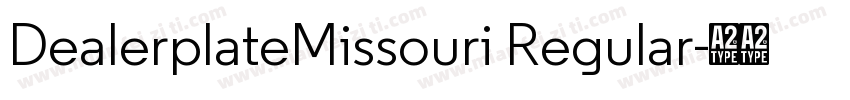DealerplateMissouri Regular字体转换